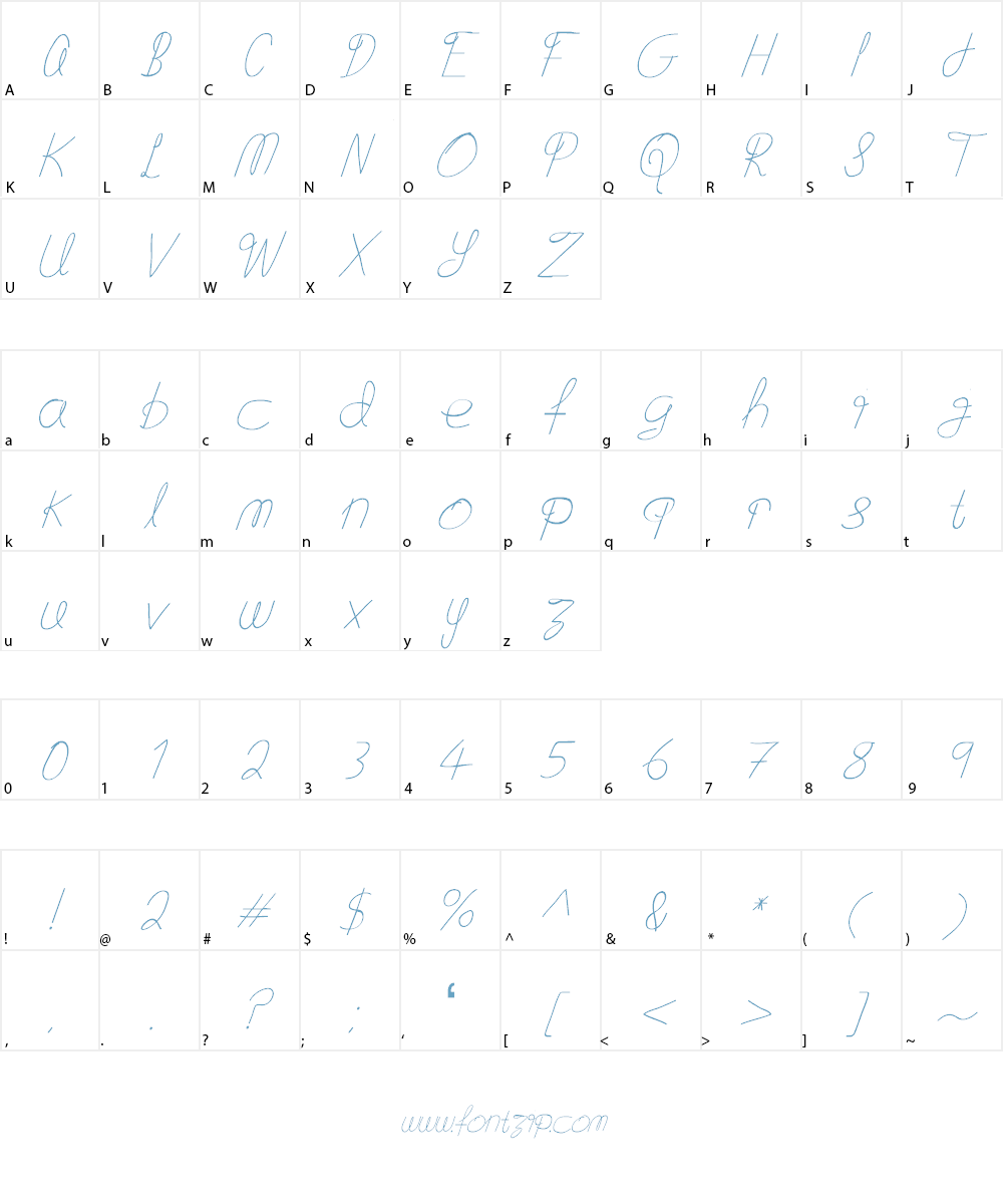 Flying Without Wings Font Character